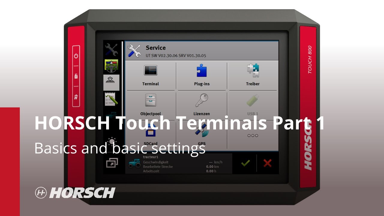 HORSCH Touch Terminals Teil 1: Grundlagen und Basiseinstellungen DE