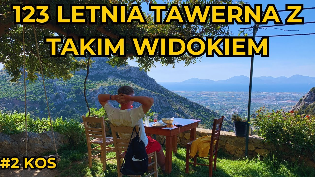PALIO PYLI CASTLE, widok z Tawerny ORIA, zach&oacute;d słońca na plaży w Marmari, autostop na KOS