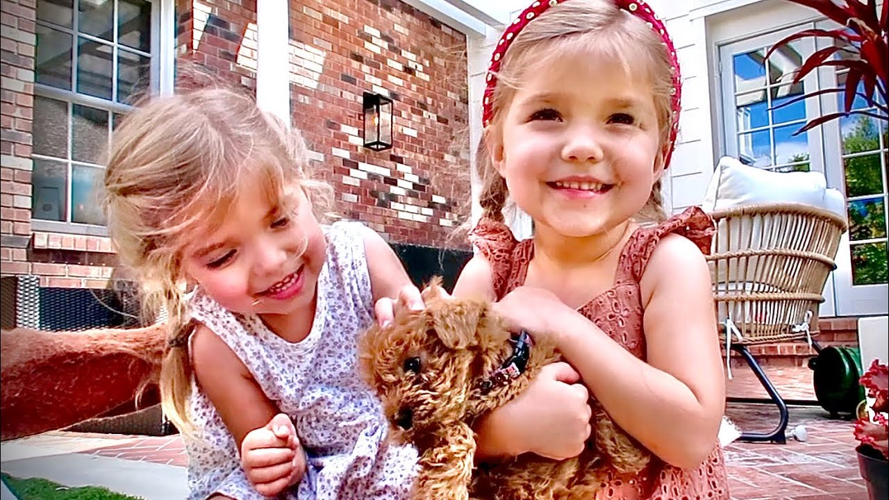 SURPRISED TAYTUM AND OAKLEY WITH A NEW PUPPY!