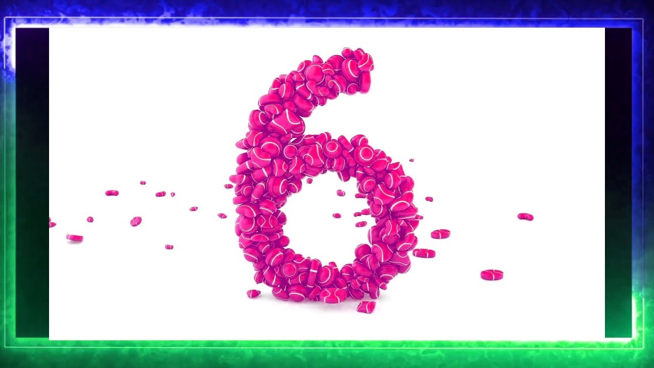 Learn number 6 with Candy Balls (Sponsored By:Gamavision Csupo 2001 effects)