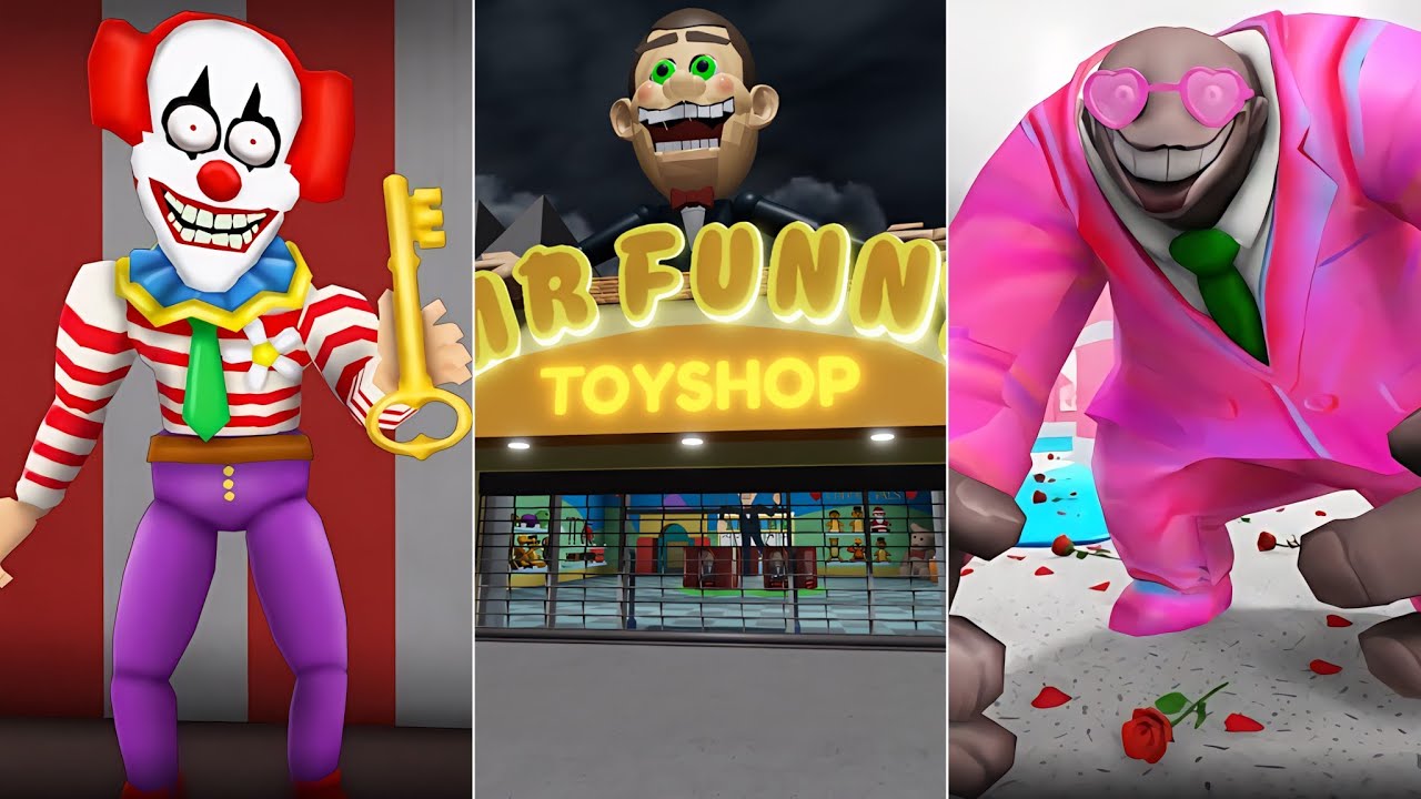 MR YUMMY'S SUPERMARKET, EPIC CHOPPER'S CARNIVAL BREAKOUT, MR FUNNY'S TOYSHOP ROBLOX OBBY