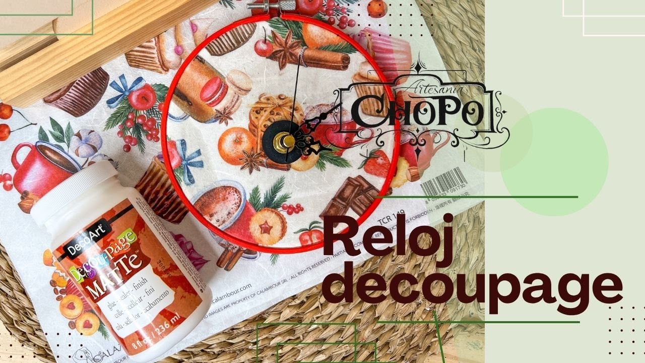 DIY Reloj Navideño sobre Tela – Taller Paso a Paso
