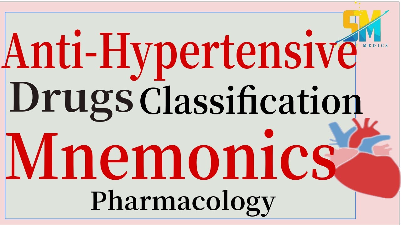 Mnemonics of Antihypertensive Drugs || Pharmacology || Classification of Antihypertensive drugs ||