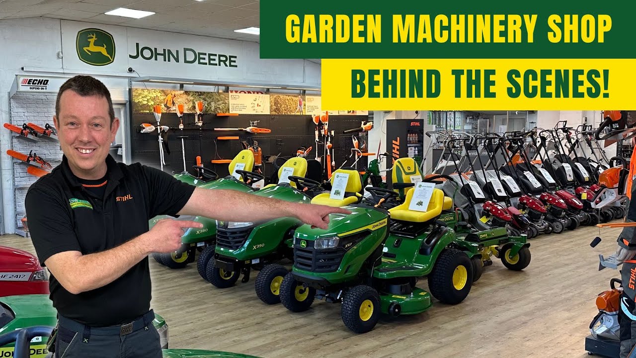 Check out our garden machinery workshop and showroom!