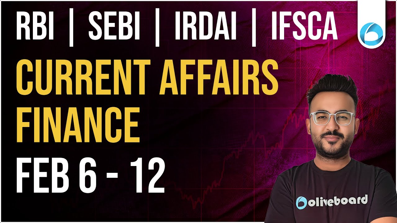 Finance Current Affairs | 6th - 12th FEB | RBI Grade B 2026 | SEBI Grade A 2025