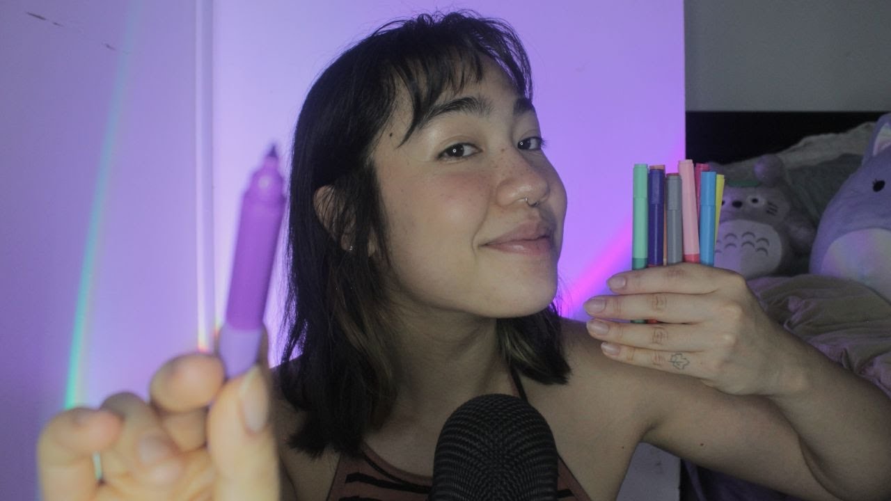 ASMR | RABISCANDO no seu ROSTO (com INSTRUÇÕES)