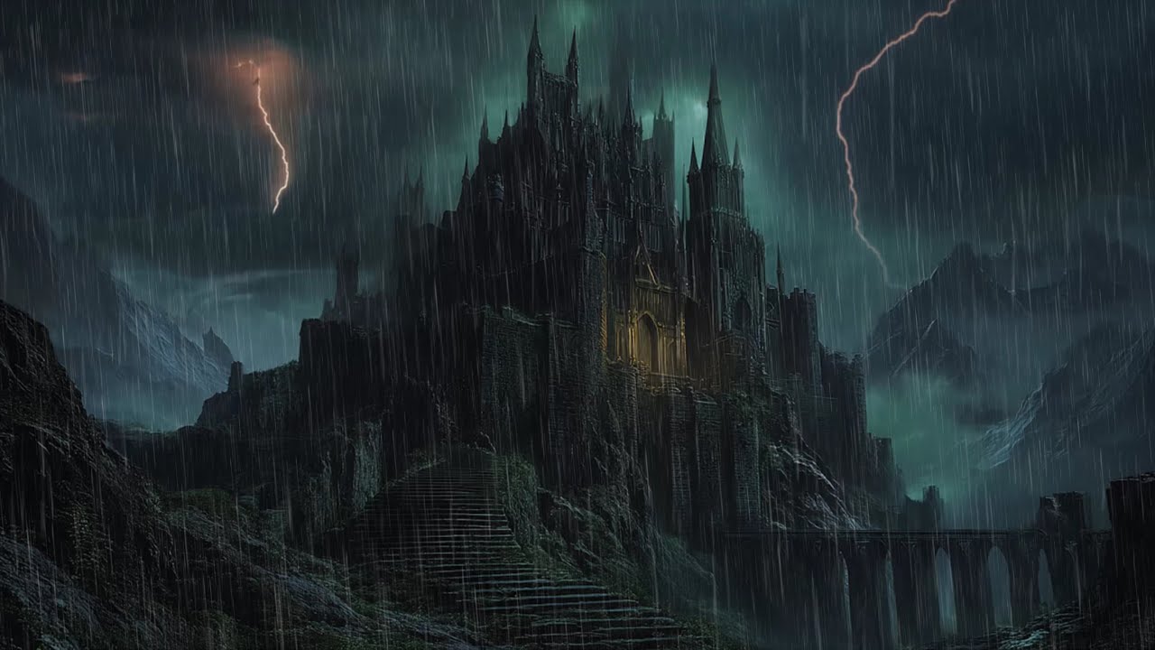 🏰 Discover Serenity and Sleep Well with Rain In Dark Fantasy Castle 🏰 Ease Into Sleep with Rain