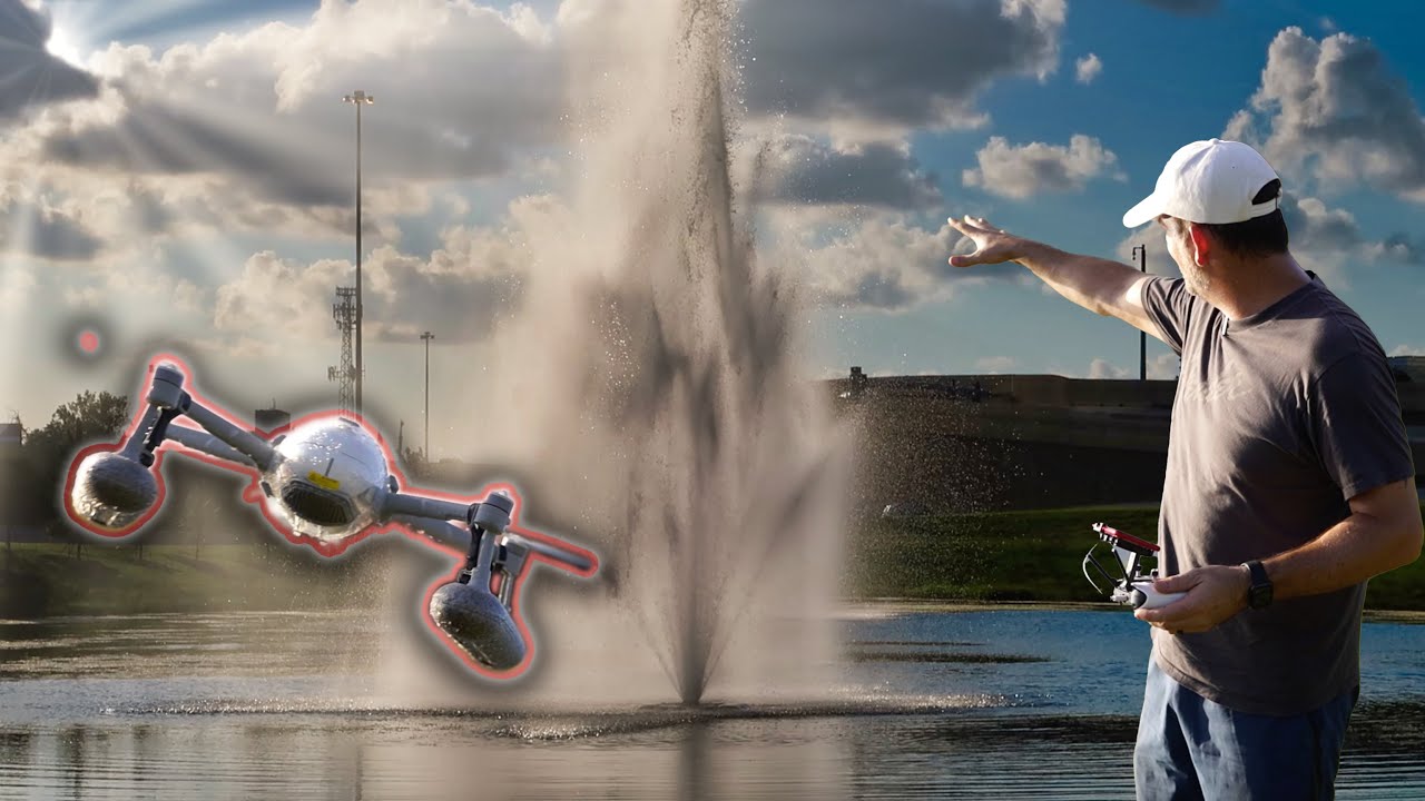 This CRAZY Drone Flight Took Us Through a HUGE Fountain