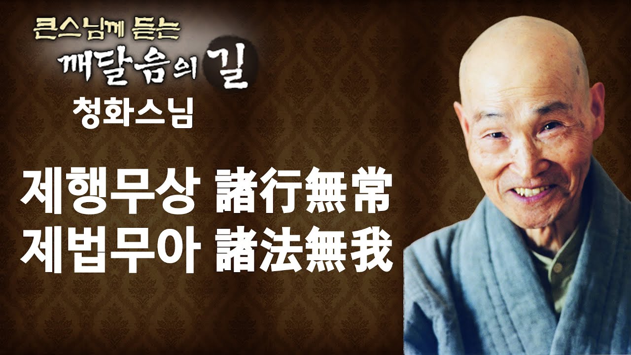제행무상 제법무아 諸行無常 諸法無我 _ 청화스님 [큰스님께 듣는 깨달음의 길]