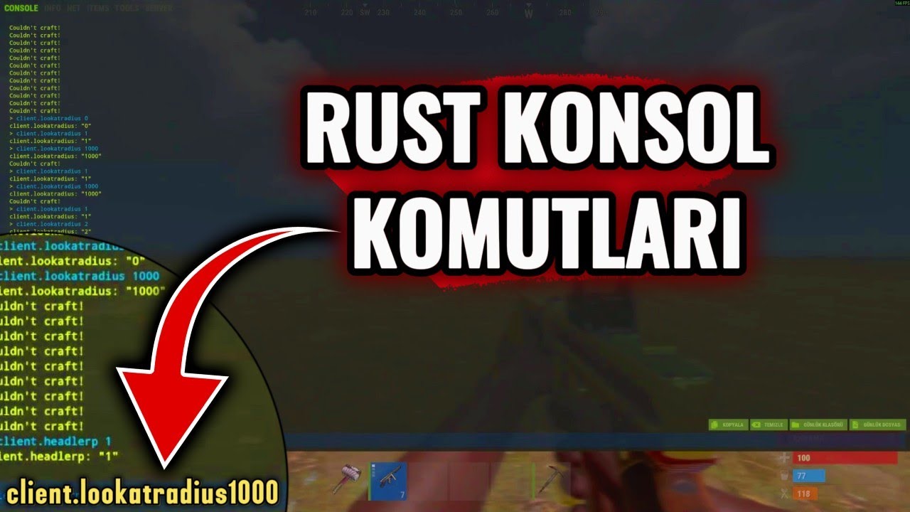 RUST - KONSOL KOMUTLARI ( 2025 ) ( BAŞLATMA SEÇENEKLERİ )