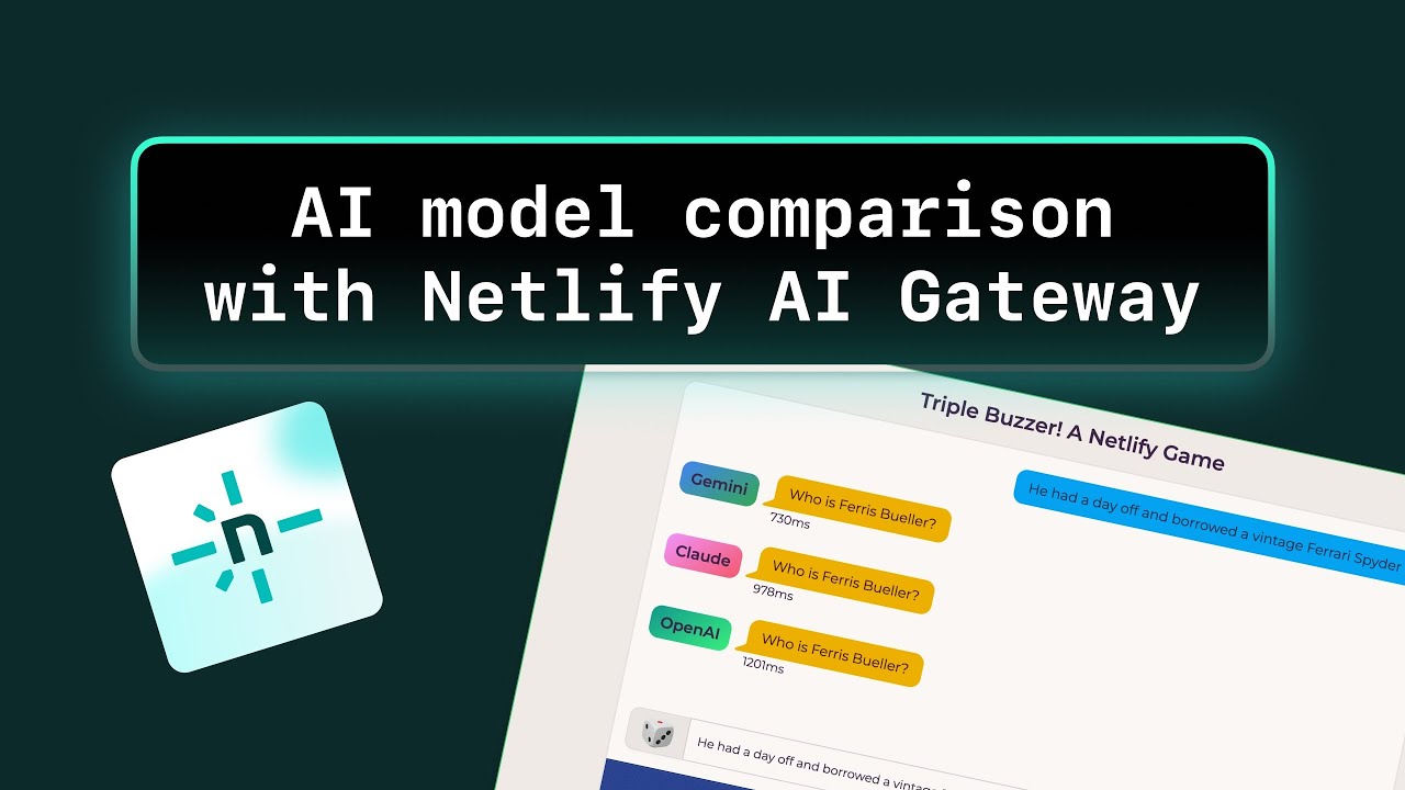 Сравнение моделей ИИ с использованием AI Gateway от Netlify