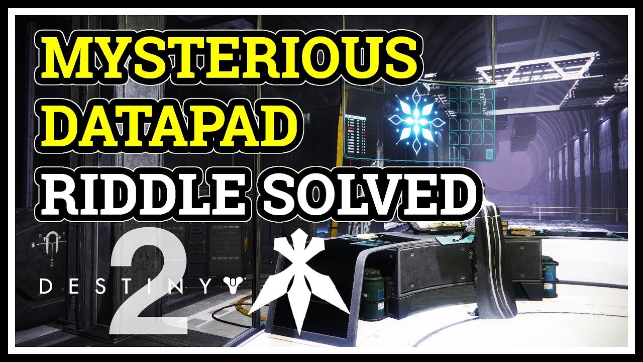 Riddle Solved Mysterious Datapad Destiny 2