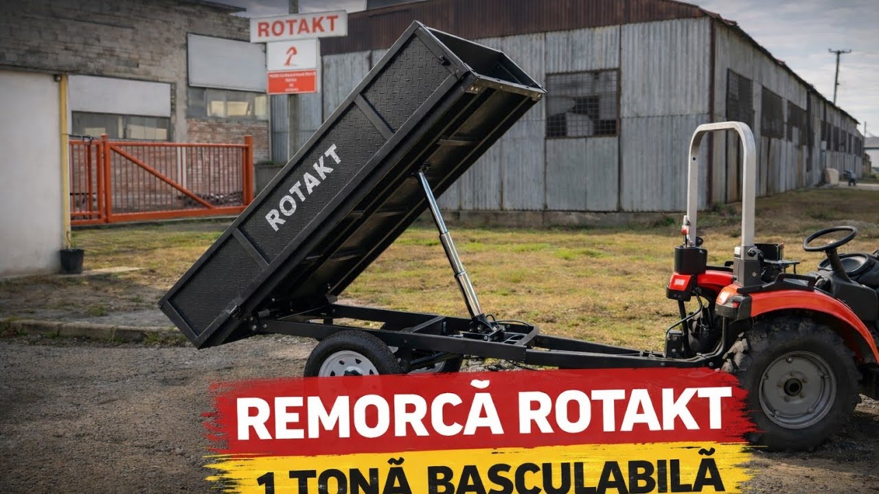 Remorca Rotakt 1 Tona basculare hidraulica 