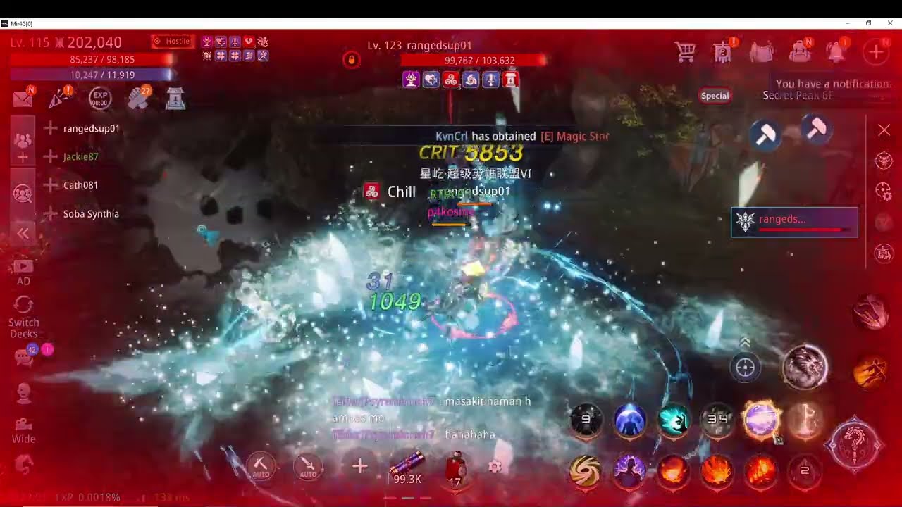 MIR4 F2P PVP - p4kosme(sorcerer) vs. rangedsup1(darkist)