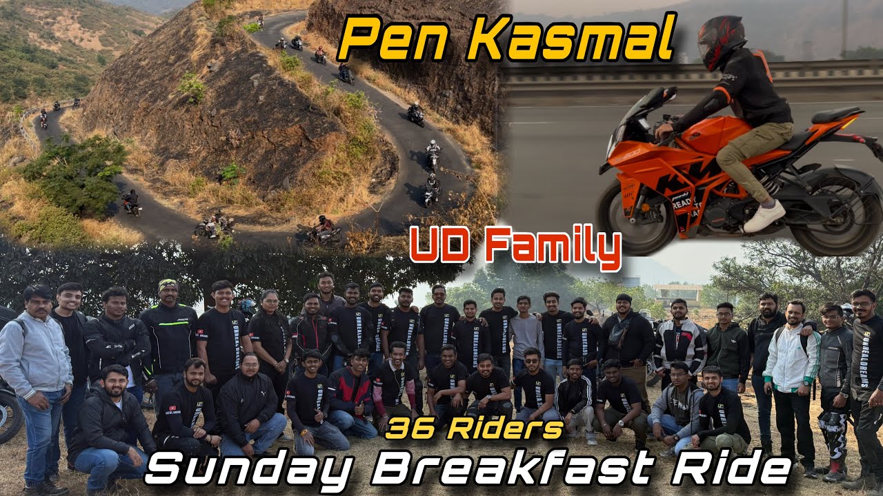 Sunday Breakfast Ride with UD Family - Kasmal Pen Raigad - Best Ride Location Near Mumbai 