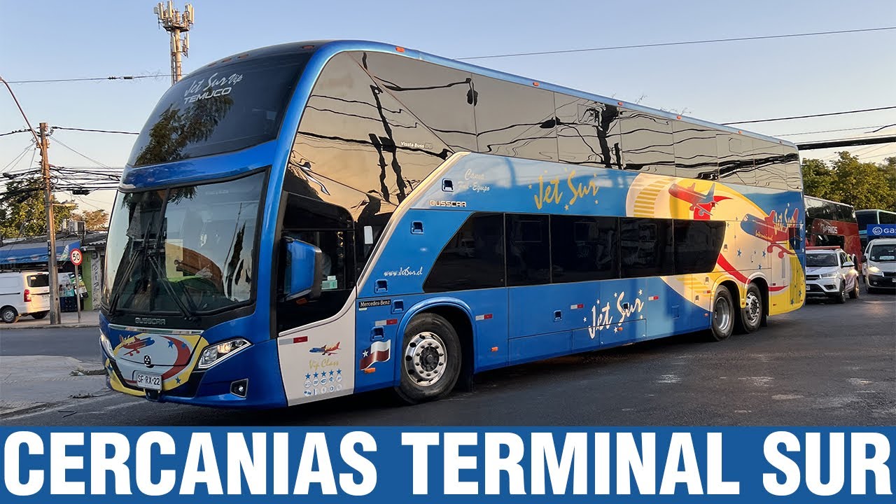 Movimiento de Buses en cercanías de Terminal Sur