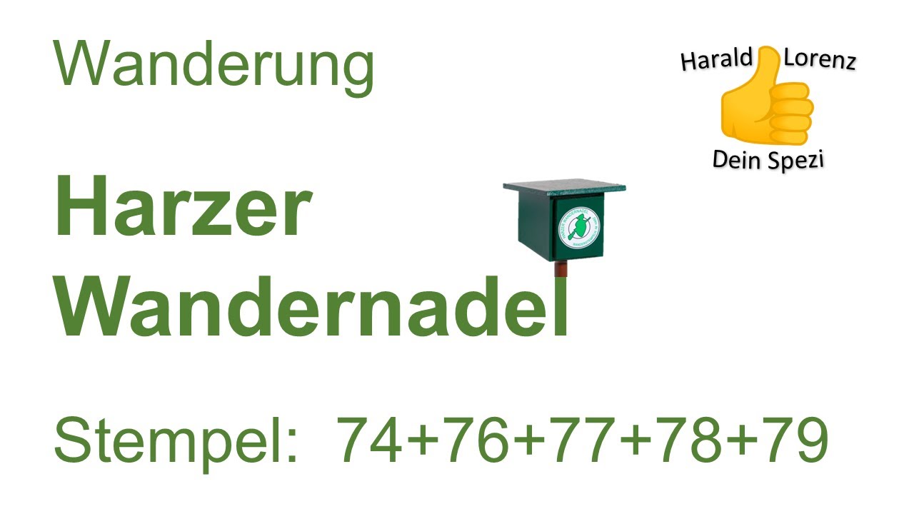 Harzer Wandernadel: Stempel 074, 076, 077, 078 und 079