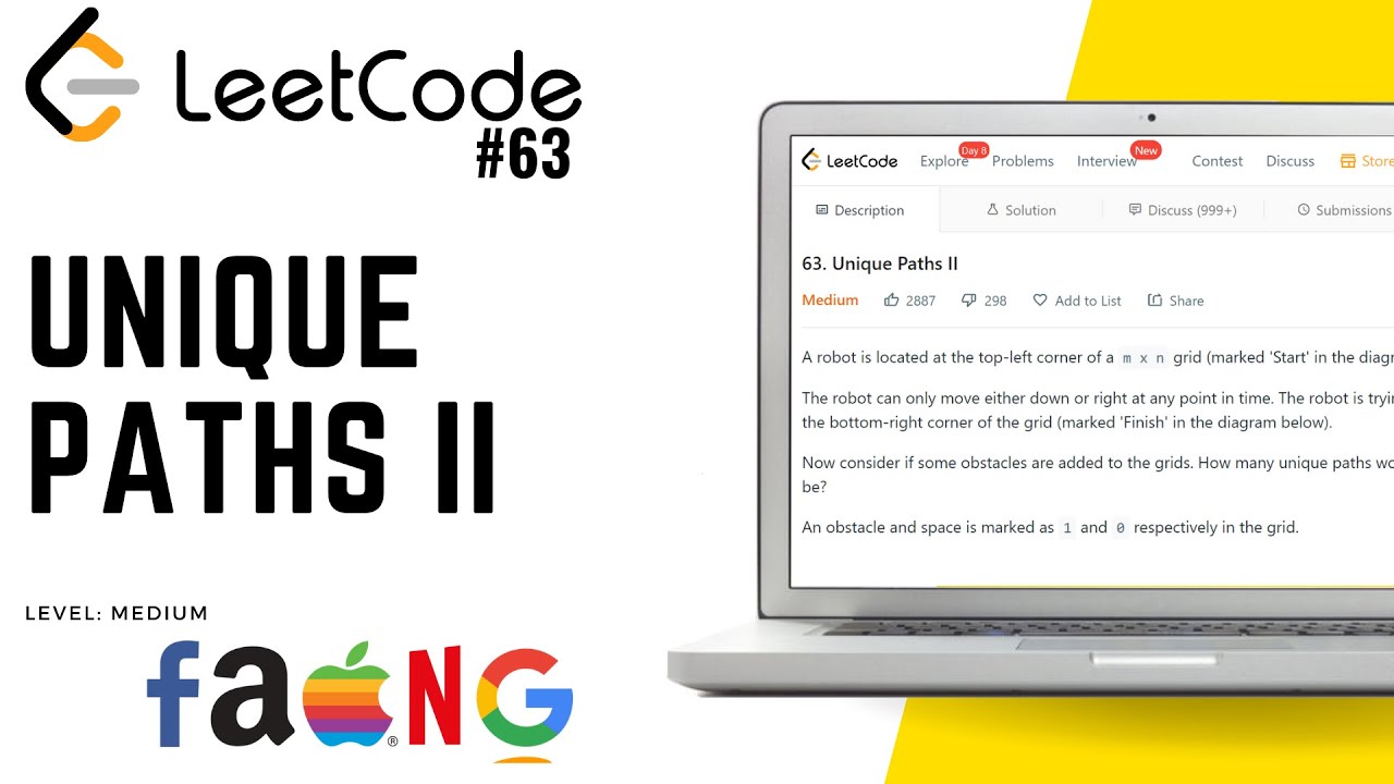 63. Unique Paths II | Leetcode Medium