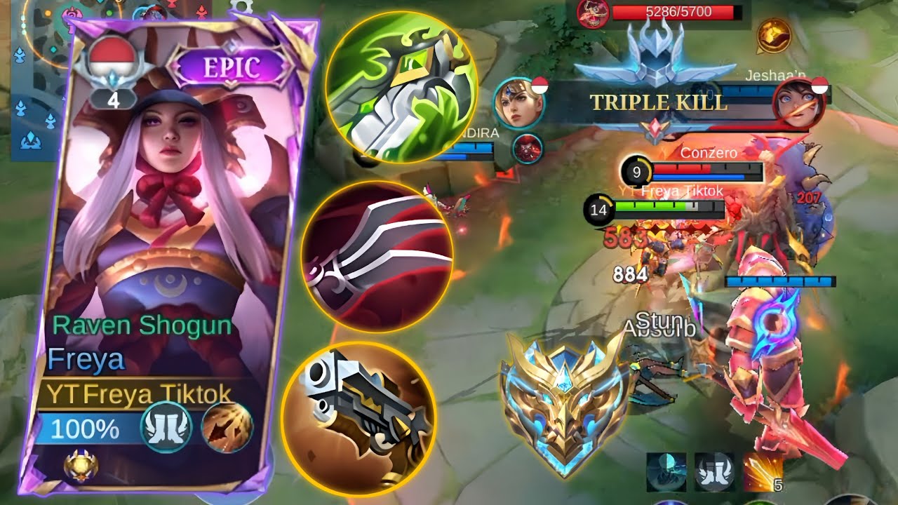 FREYA VS AGGRESSIVE ARLOTT EXP LANE ! BEST BUILD FREYA TERSAKIT 2024 - MOBILE LEGENDS