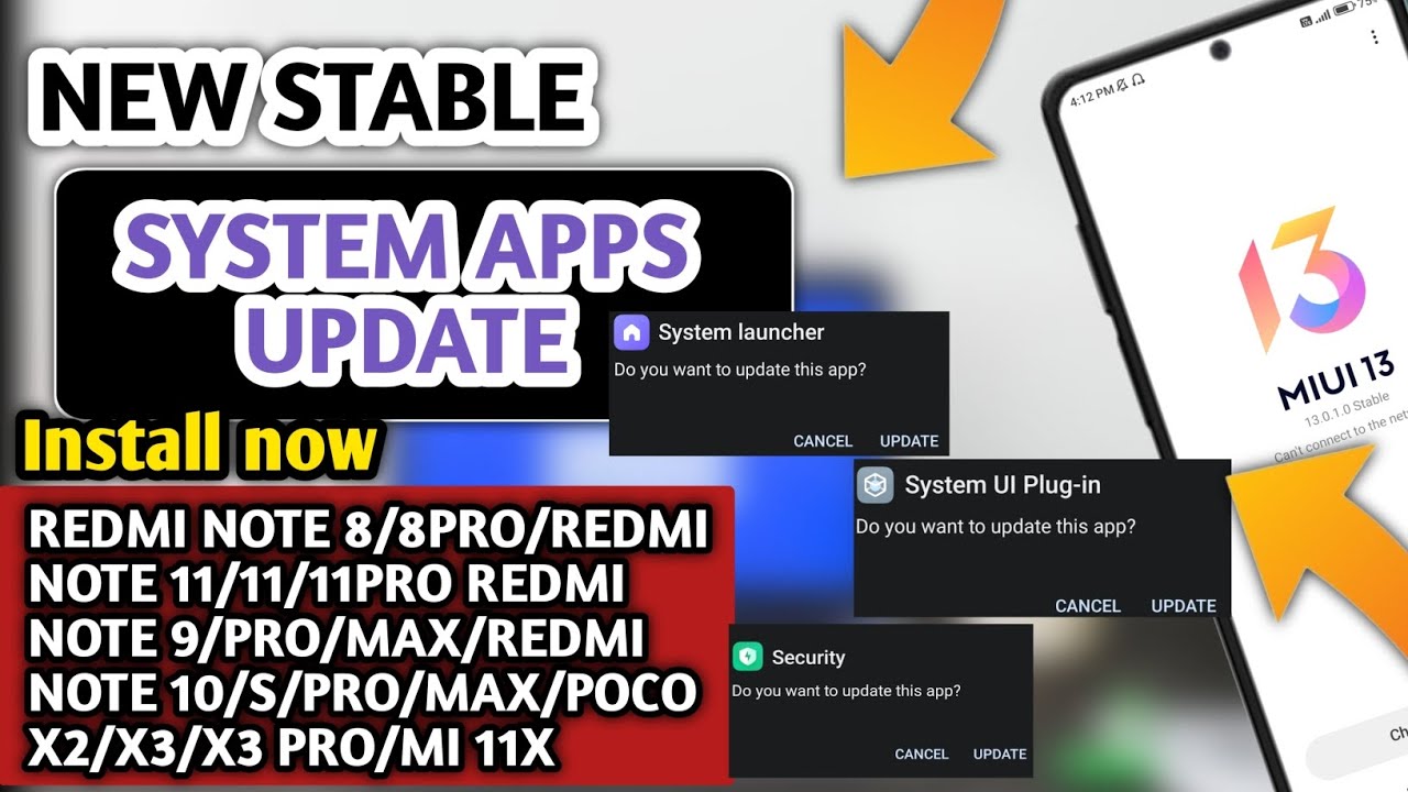 Official STABLE MIUI 13 System App Update : Security, Game Turbo, System Launcher and more.. 🔥