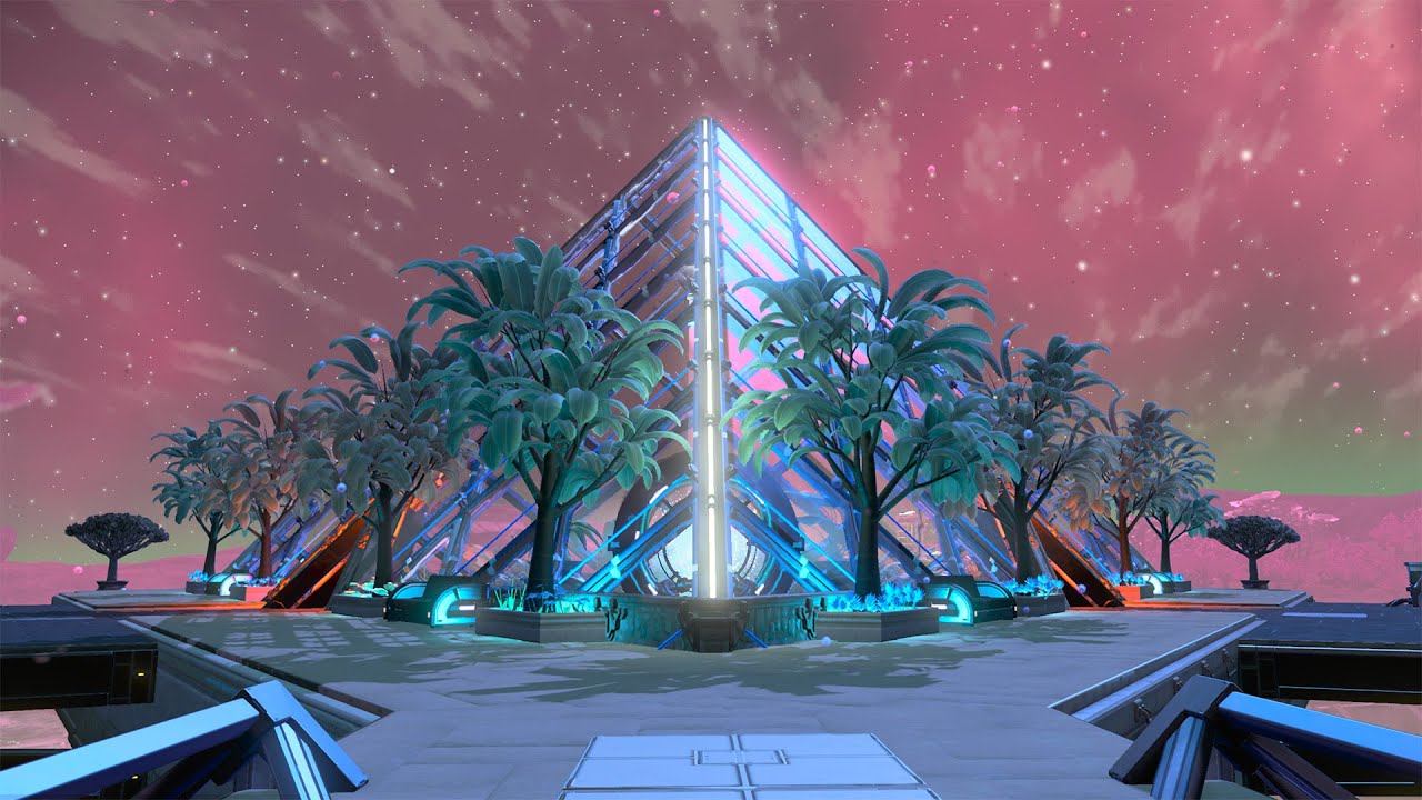 How to make perfect three sided pyramids using cuboids or square tiles (No Man's Sky)