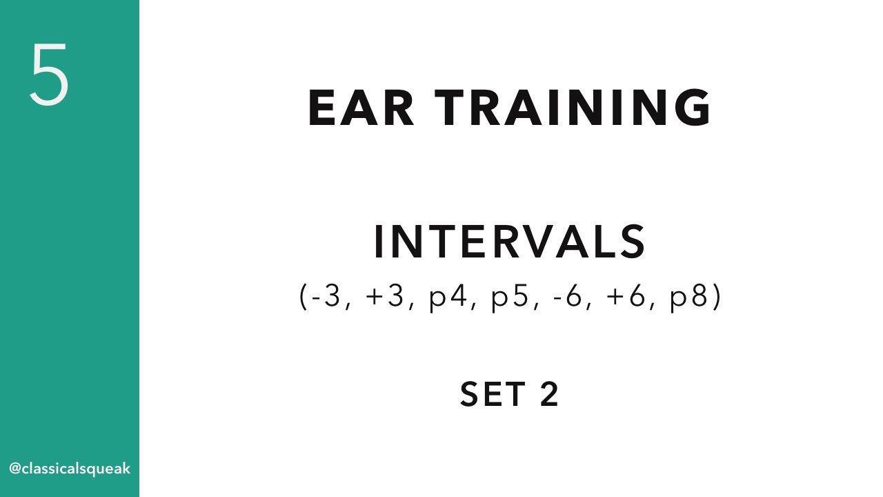 RCM Level 5 Intervals (Ear Training -3, +3, p4, p5, -6, +6, p8) Identification | Set 2