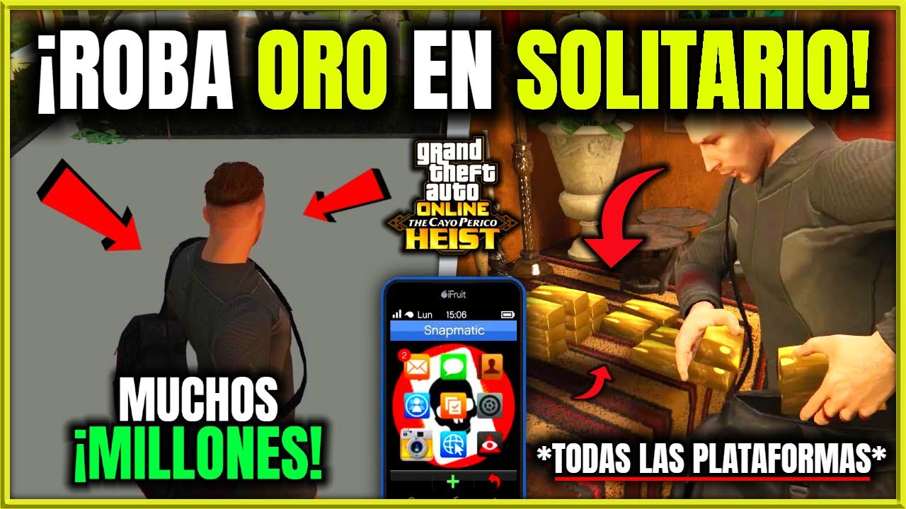 ACTUALIZADO! ROBA ORO en *SOLITARIO* en CAYO PERICO! para TODAS LAS PLATAFORMAS | GTA ONLINE