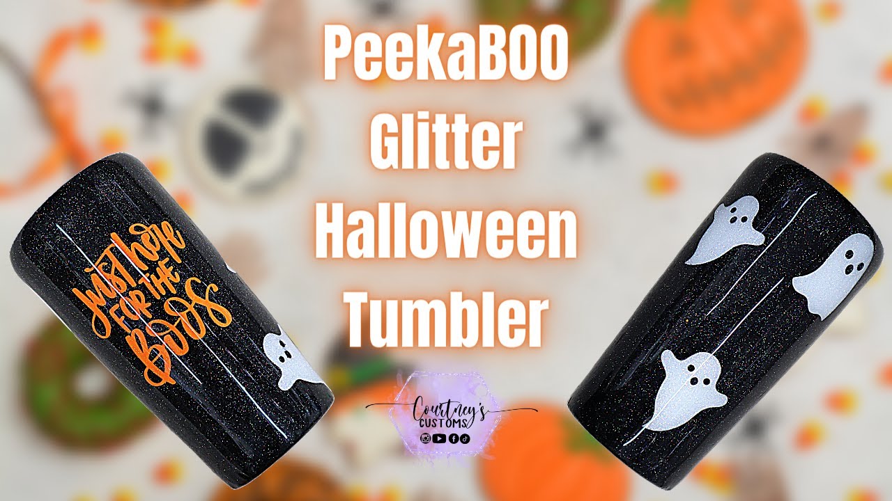 Halloween Peekaboo Glitter Tumbler Tutorial | Glitter Peekaboo Tumbler