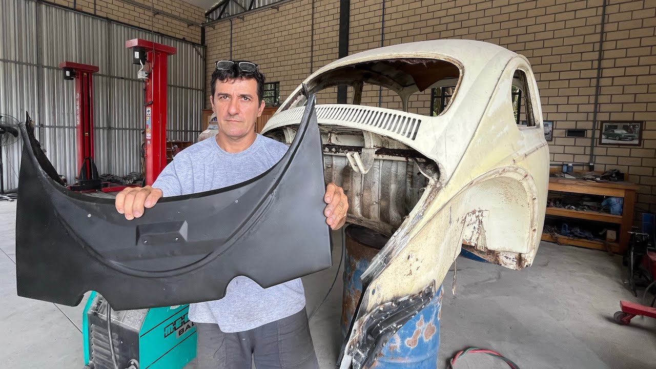 Funilaria da carroceria do fusca 1969 - Parte 3 (fabricação da saia traseira) 