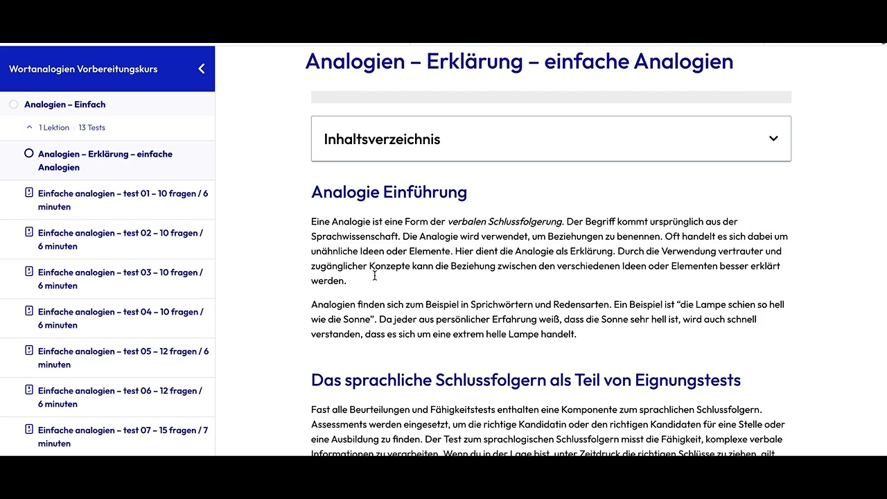 Wortanalogien &Uuml;ben