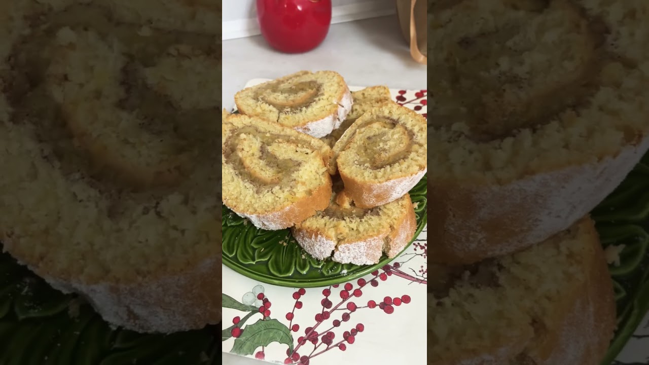 Ruladă pufoasă cu mere, fără ouă, lapte sau unt #otiliadumitrescu #depost #vegan #shorts