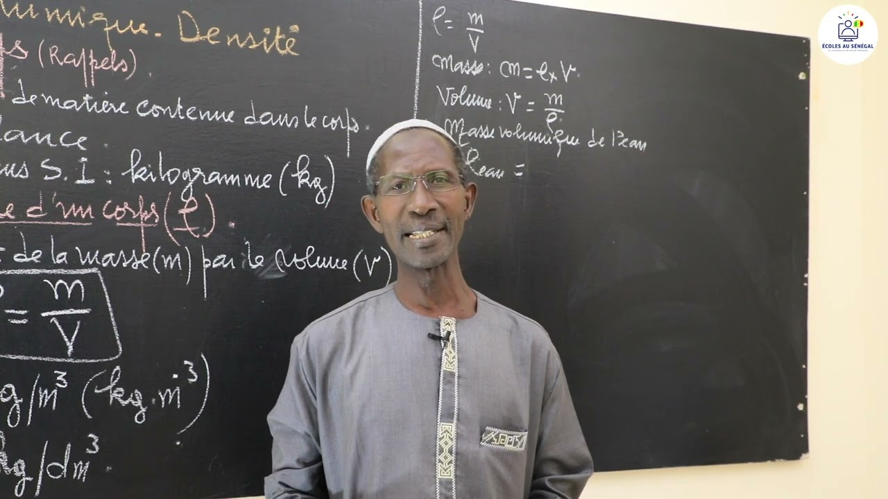 Cours - Quatrième - PC: Physique / Résumé de cours / Masse - Masse volumique - Densité  / M. Ndiaye