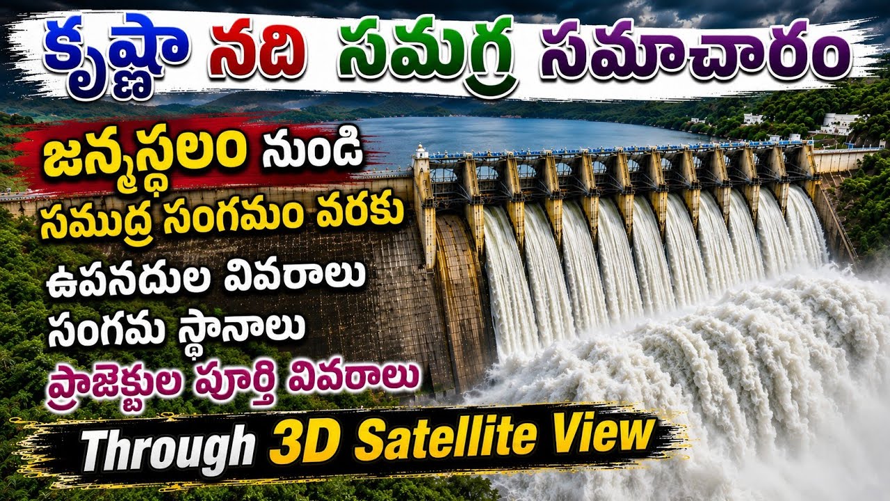 Krishna River Dams, Tributaries & Final Confluence #KrishnaRiver #YT # viralvideo #facts #trending 