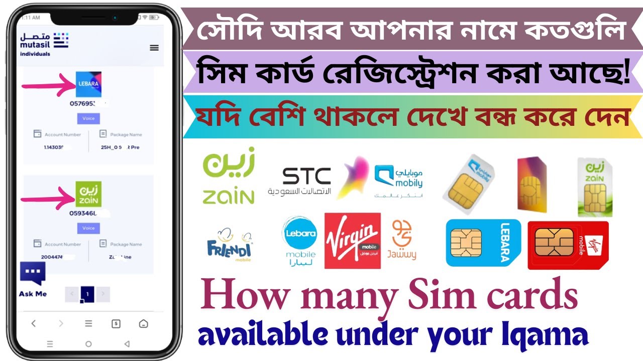 How many mobile number are in your name in Saudi Arabia | how to check Saudi sim card on your iqama