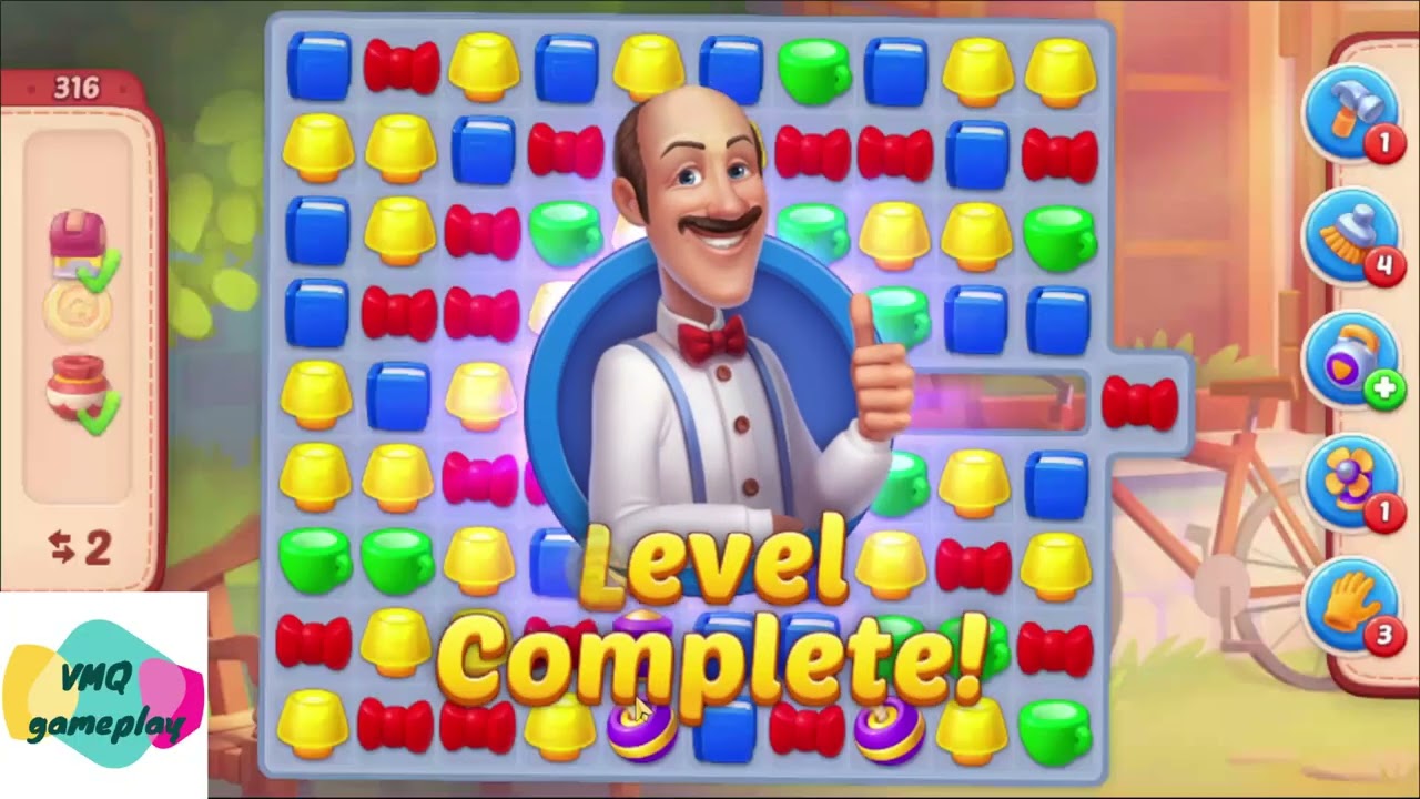 Homescapes level 304 to 318 | VMQ gameplay