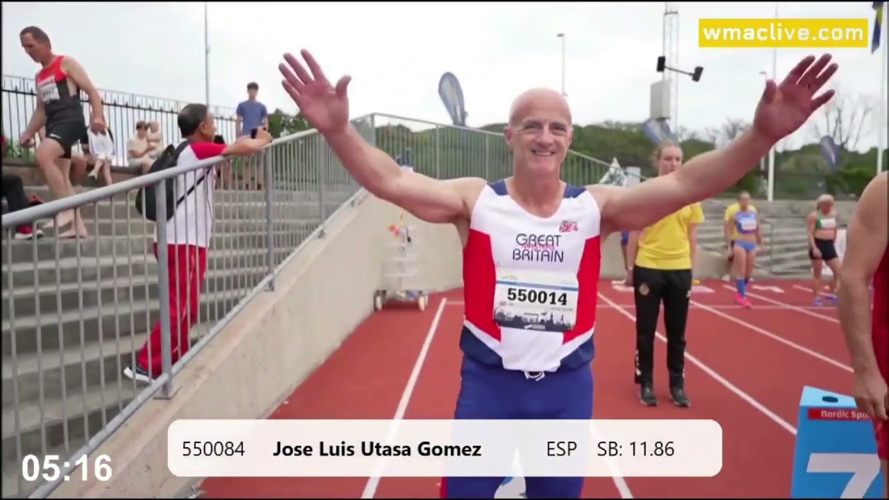 Darren Scott 100m Final M55 Sweden 2024