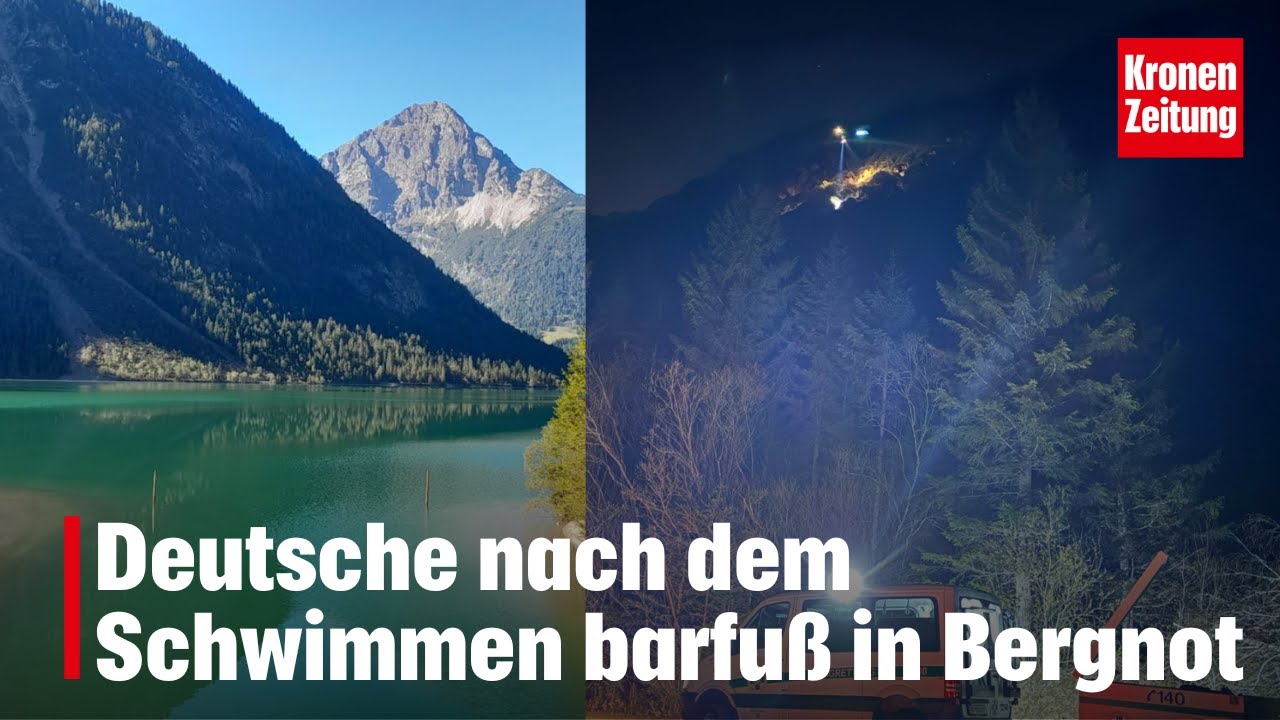 Deutsche nach dem Schwimmen barfuß in Bergnot | krone.tv NEWS