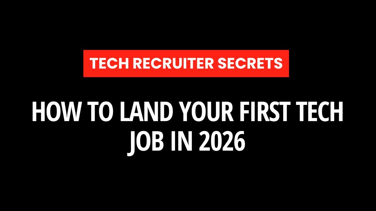 How to Land Your First Tech Job in 2026