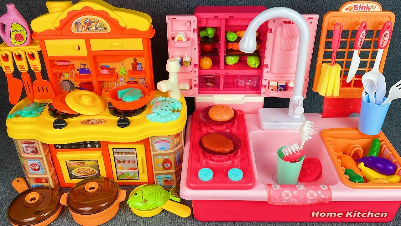 10 Minutes Satisfying with Unboxing Kitchen Sink Pool Play Set Review Toys | ASMR 