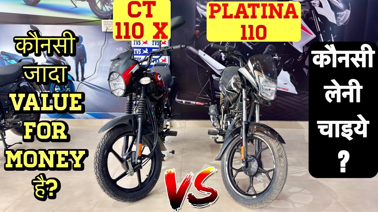 Bajaj CT110 X VS Platina 110 Detailed Comparison 2025 | कौनसी बेहतर है? Mileage, Comfort & Features