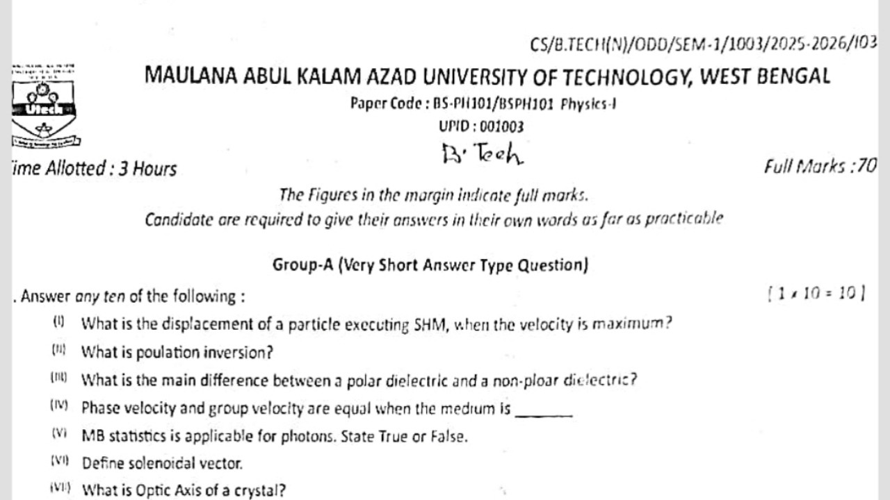 🛑LIVE ANALYSIS 1st Sem PHYSICS exam KEMON HOLO ? 🔥 PASS ✅ or SUPPLE😱  #makautsemester