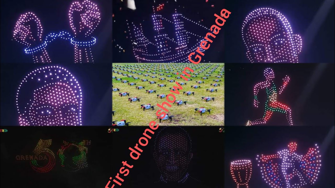 Grenada 50th independence celebration 500 Drone show 🇬🇩🇬🇩 ( FIRST TIME DRONE SHOW IN GRENADA ) 2024