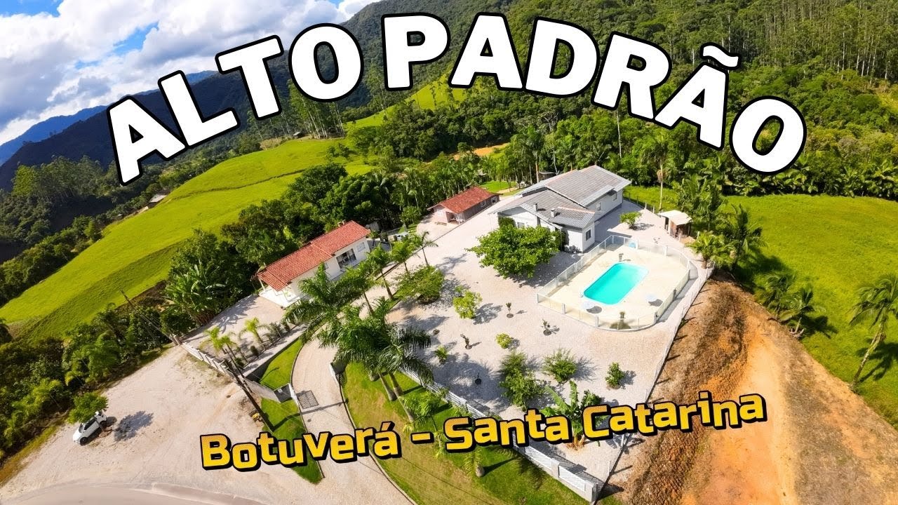 CASA COM AMPLO TERRENO EM BOTUVERÁ-SC, PISCINA,ÁGUA DO MATO, 3 QUARTOS,FRUTAS,HORTA E GALINHEIRO!