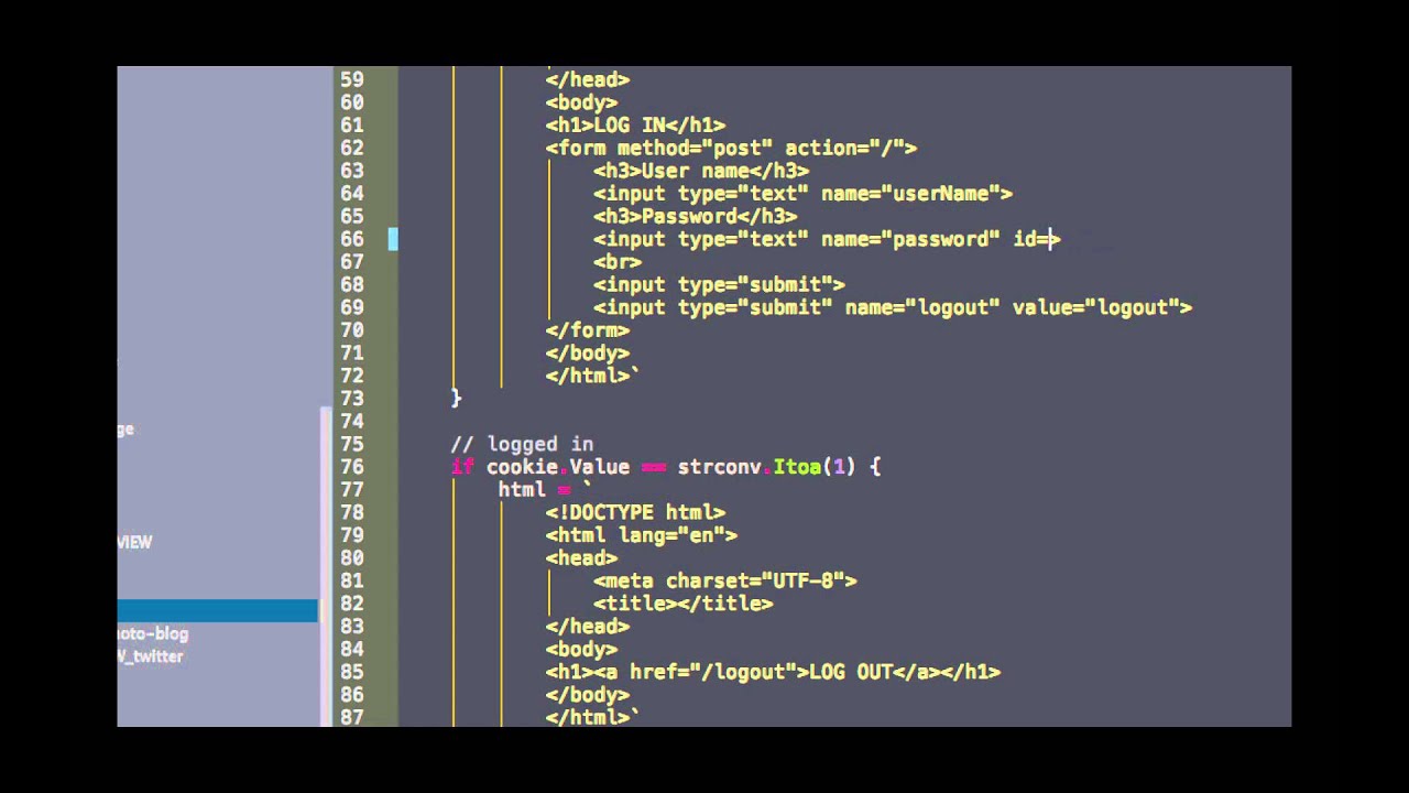 Golang Cookie Authentication Session