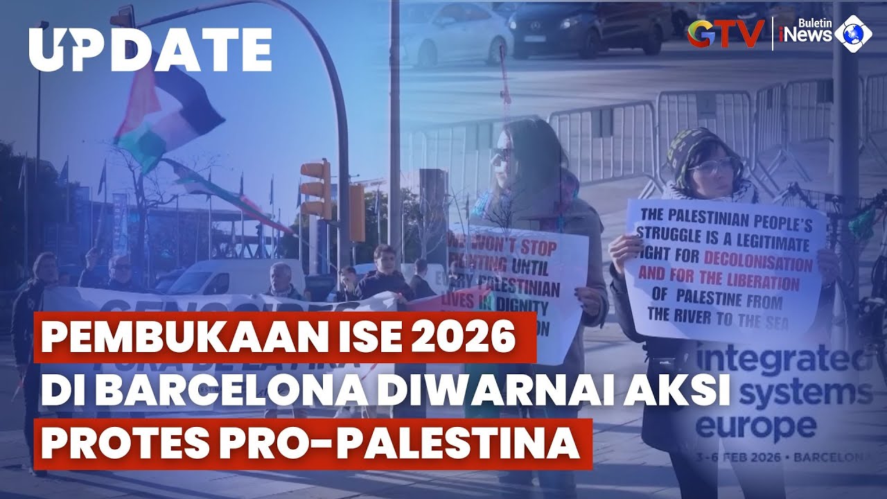 Demo Pro-Palestina Guncang Pembukaan ISE 2026 Barcelona, Tolak Partisipasi Perusahaan Israel