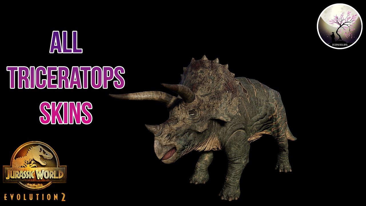 ALL TRICERATOPS SKINS SHOWCASE!!! [4K] Jurassic World Evolution 2