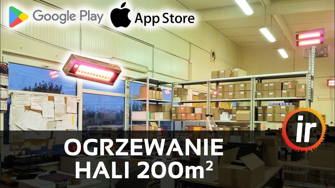 OGRZEWANIE HALI 200m2 | PROMIENNIKI PODCZERWIENI TERM2000 | IRSYSTEM