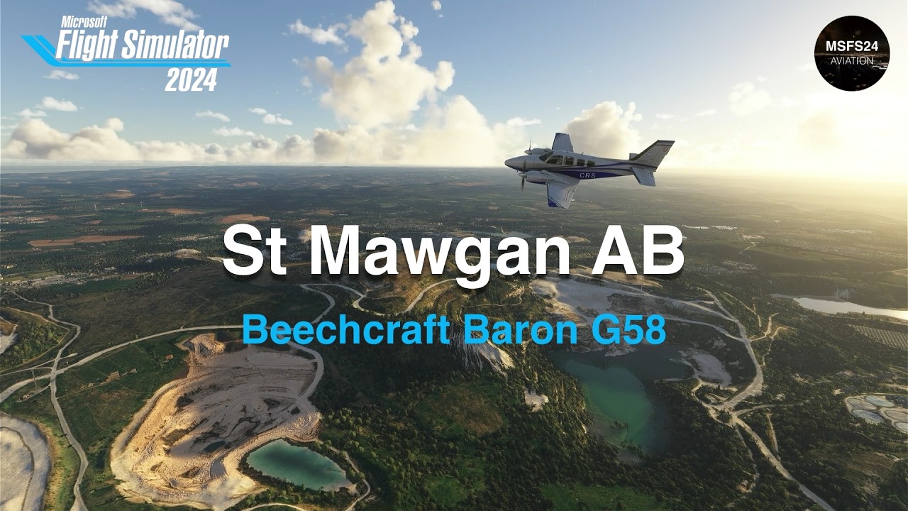 Microsoft Flight Simulator 2024 | St Mawgan AB, UK | Beechcraft Baron G58 [PS5 Pro] #msfs24 #ps5