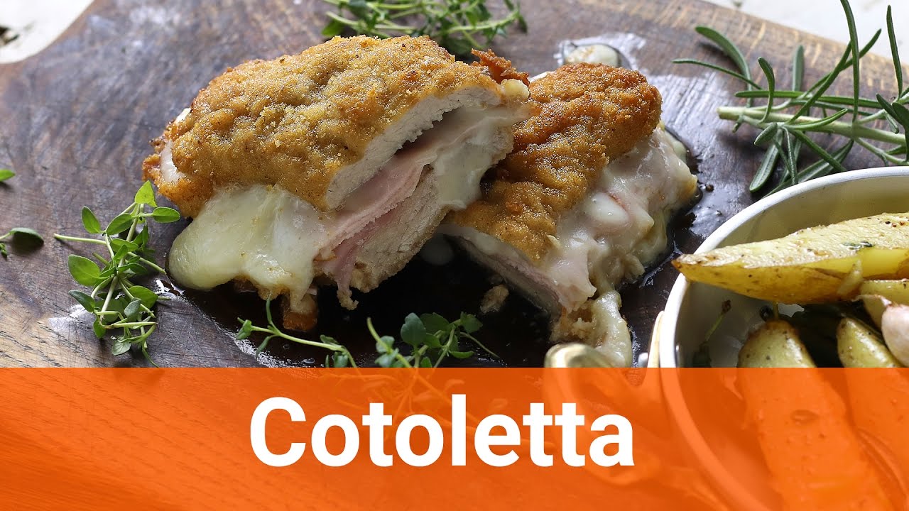 Cotoletta alla valdostana - włoski kotlet z szynką i serem